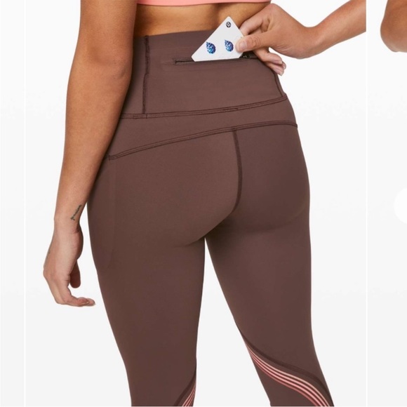 Like New Lululemon Speed Limit Crop 23" Cherry Cola EUC - Picture 8 of 13